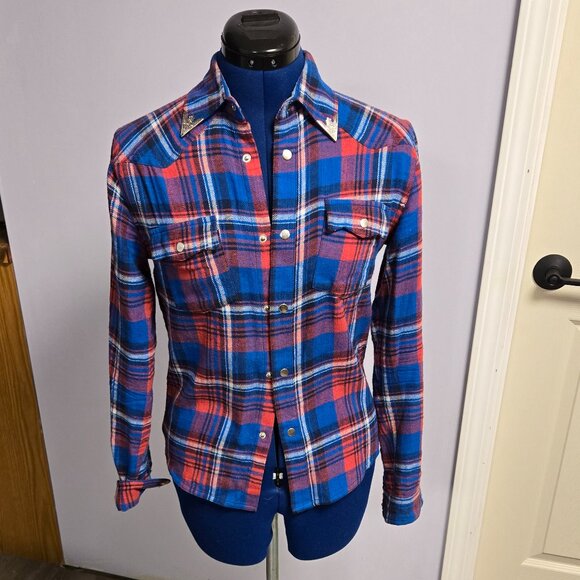 Spell & The Gypsy Collective Lost Highway Flannel Sz M EUC - Picture 2 of 5